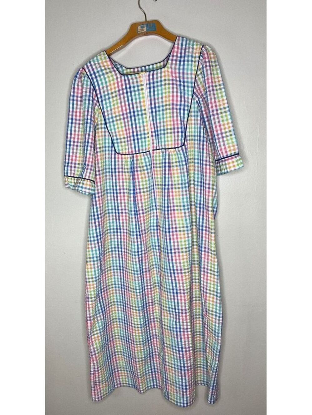 Vintage Saybury Multicolor Plaid House Dress Size 1X